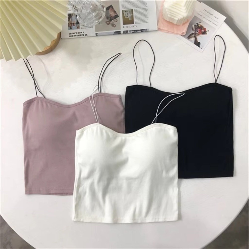 Casual Wireless Vest Crop Top  - Bralette Wireless Soft บทวิจารณ์และราคา