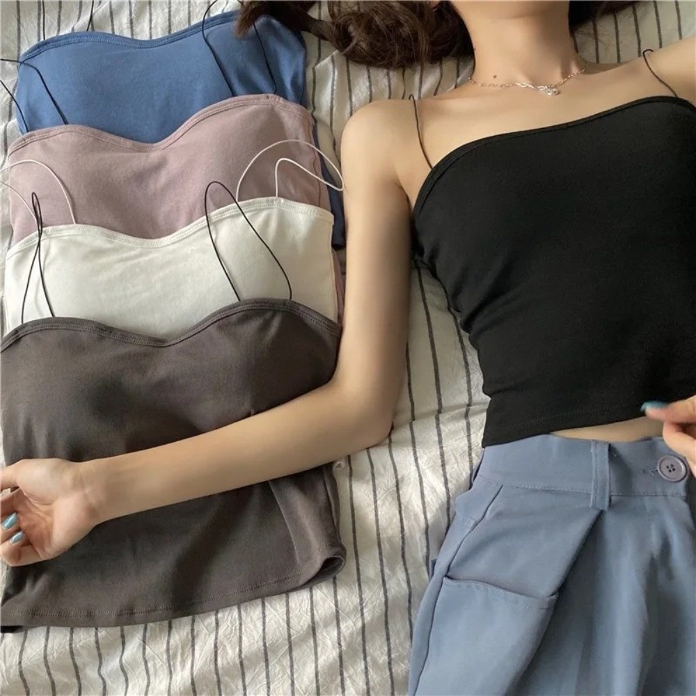 Casual Wireless Vest Crop Top  - Bralette Wireless Soft บทวิจารณ์และราคา