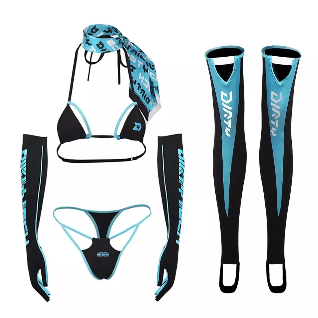 Women Sexy 5 Pieces Bikini Set - Thong Bikini Women บทวิจารณ์และราคา