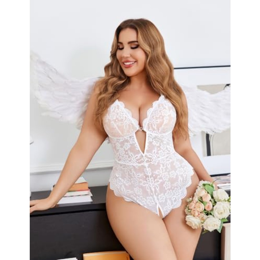 Avidlove Women Plus Size Linge - Lace Teddy Lingerie บทวิจารณ์และราคา