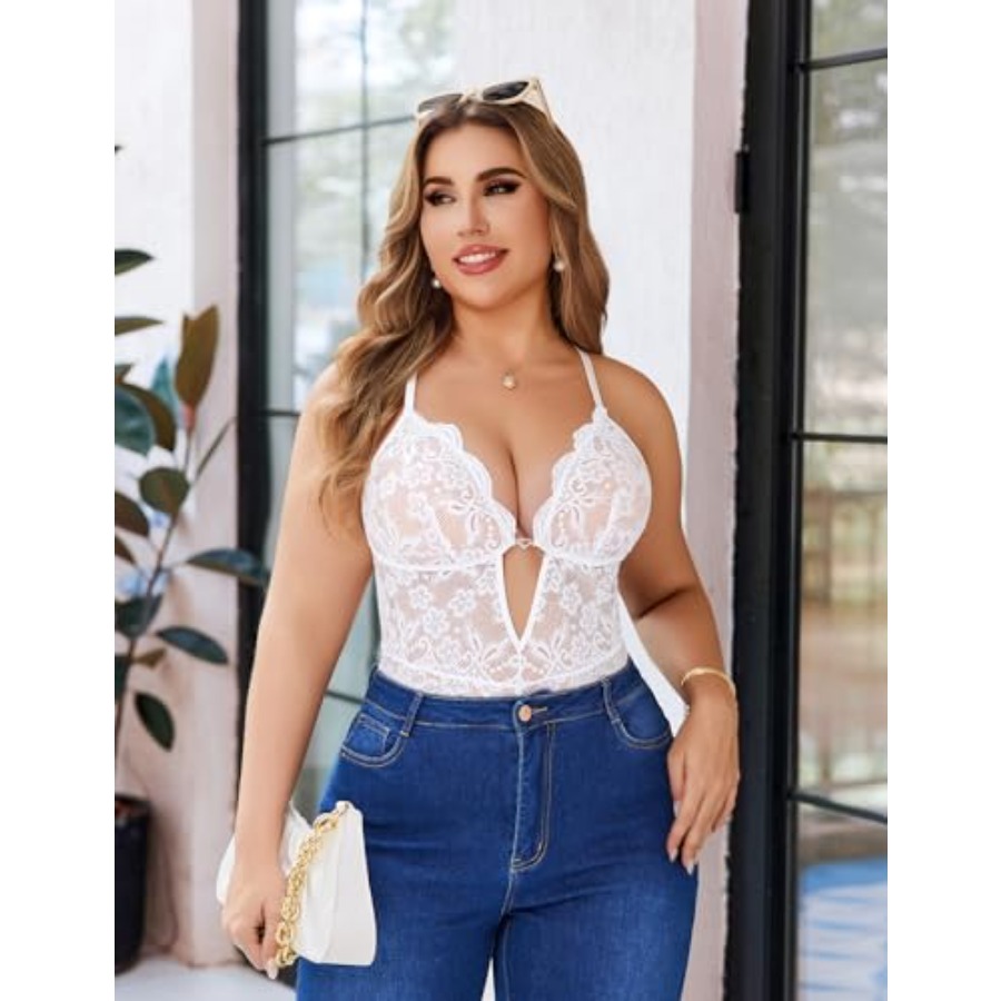 Avidlove Women Plus Size Linge - Lace Teddy Lingerie บทวิจารณ์และราคา