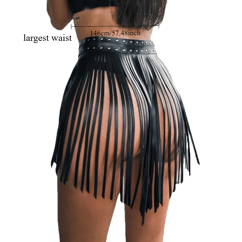 Women Gothic Bondage Skirt Bla - Garter Belt Set บทวิจารณ์และราคา