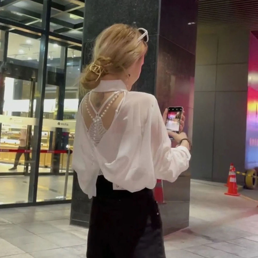 Fashion Chiffon Backless Sunsc - Cami Top Lace บทวิจารณ์และราคา