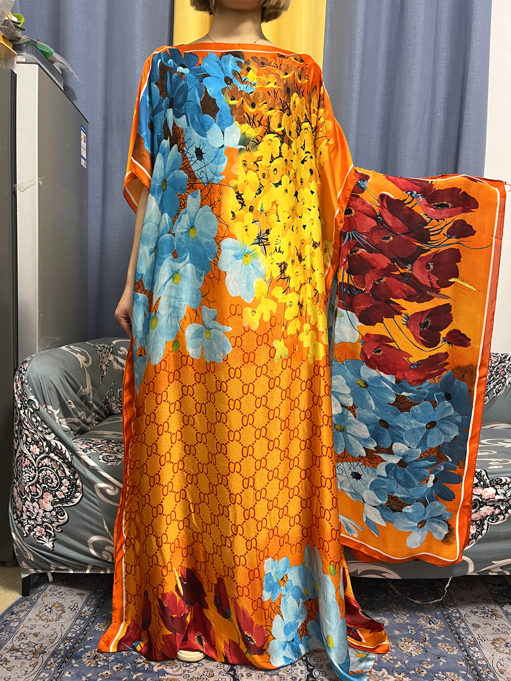 Abayas For Women Dubai Kaftan  - Robe Silk Women บทวิจารณ์และราคา