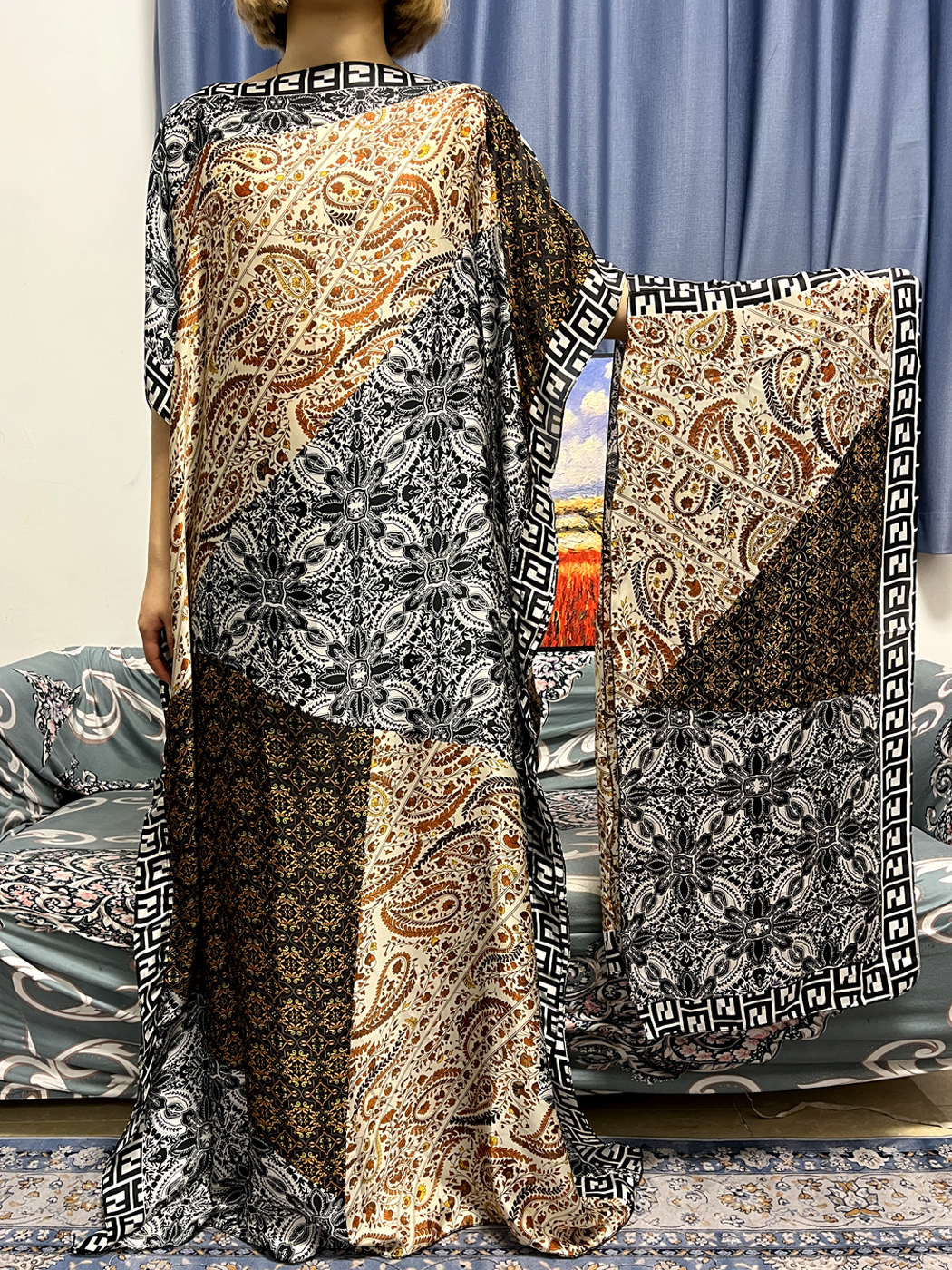 Abayas For Women Dubai Kaftan  - Robe Silk Women บทวิจารณ์และราคา