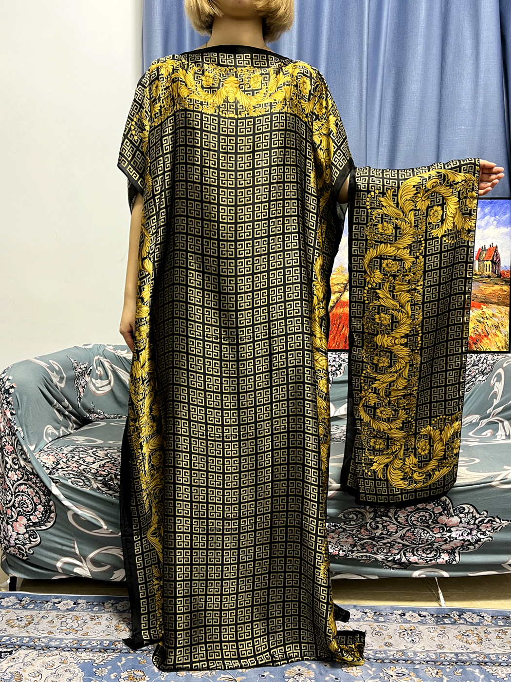 Abayas For Women Dubai Kaftan  - Robe Silk Women บทวิจารณ์และราคา