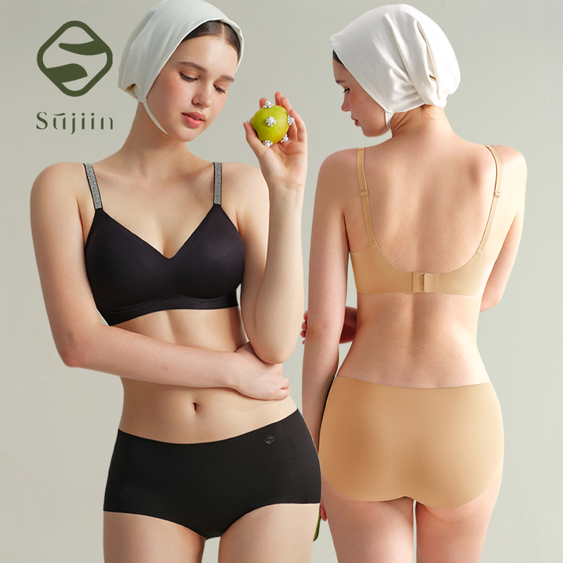 SUJIIN Women's Wireless Push U - Bralette Wireless Soft บทวิจารณ์และราคา