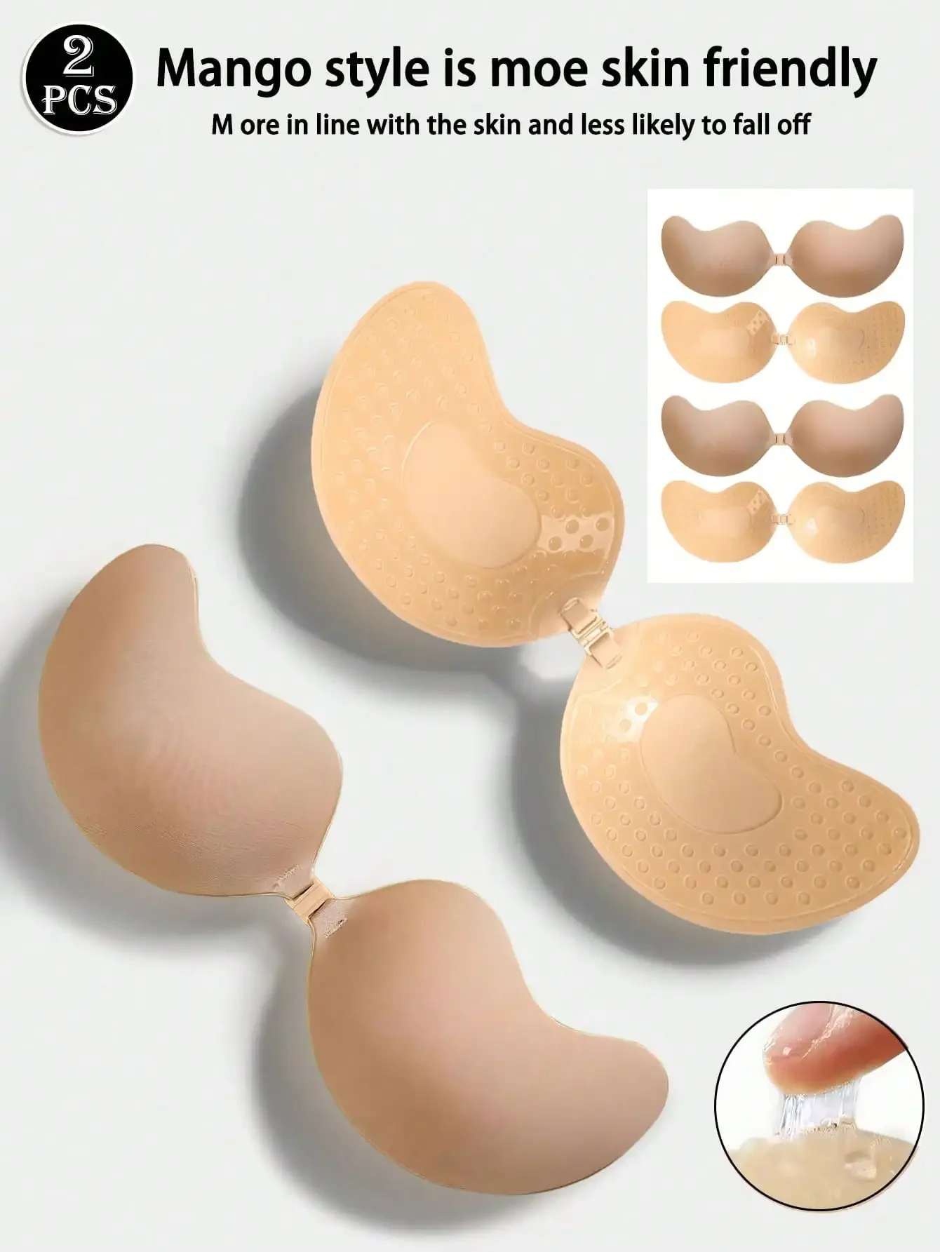 4pcs/Set (2 Black + 2 Nude) St - Strapless Bra Backless บทวิจารณ์และราคา