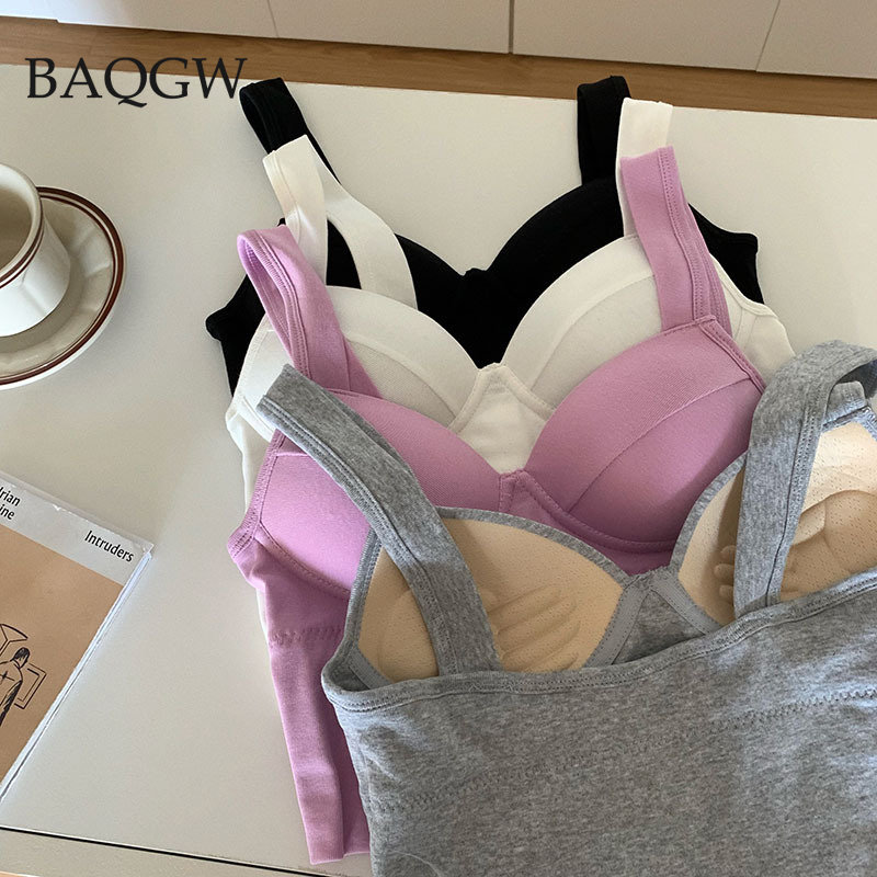 Korean Style Solid Padded Crop - Push Up Bra Padded บทวิจารณ์และราคา