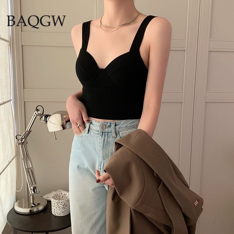 Korean Style Solid Padded Crop - Push Up Bra Padded บทวิจารณ์และราคา