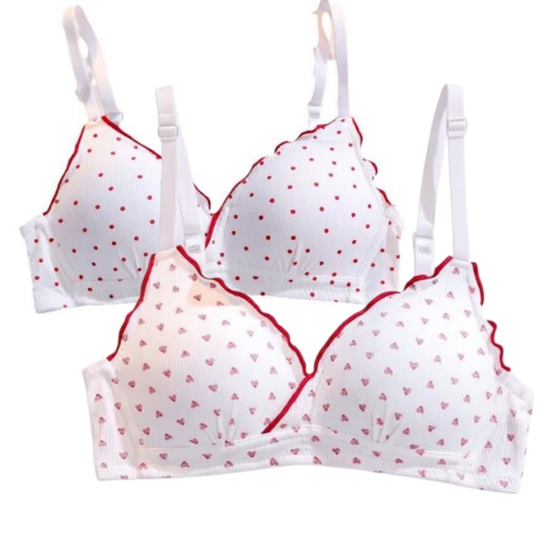 Cute Sweet Wireless Bra Set,Co - Bralette Wireless Soft บทวิจารณ์และราคา