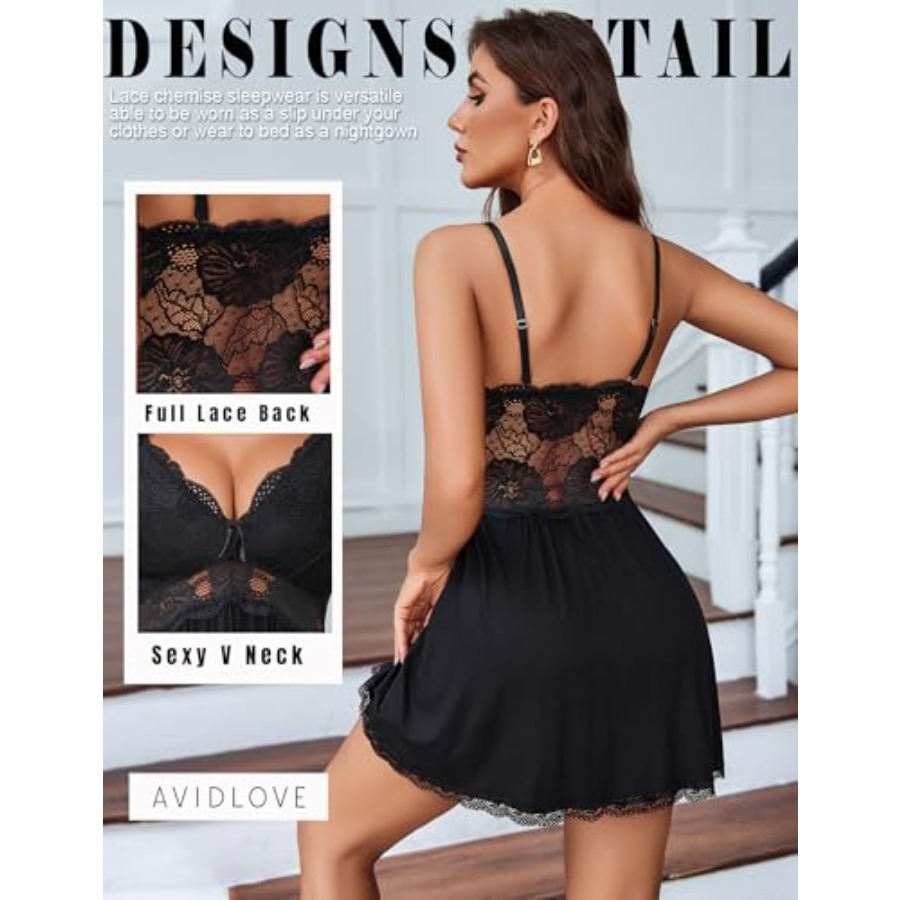 Avidlove Women Chemise Night G - Babydoll Chemise Night บทวิจารณ์และราคา
