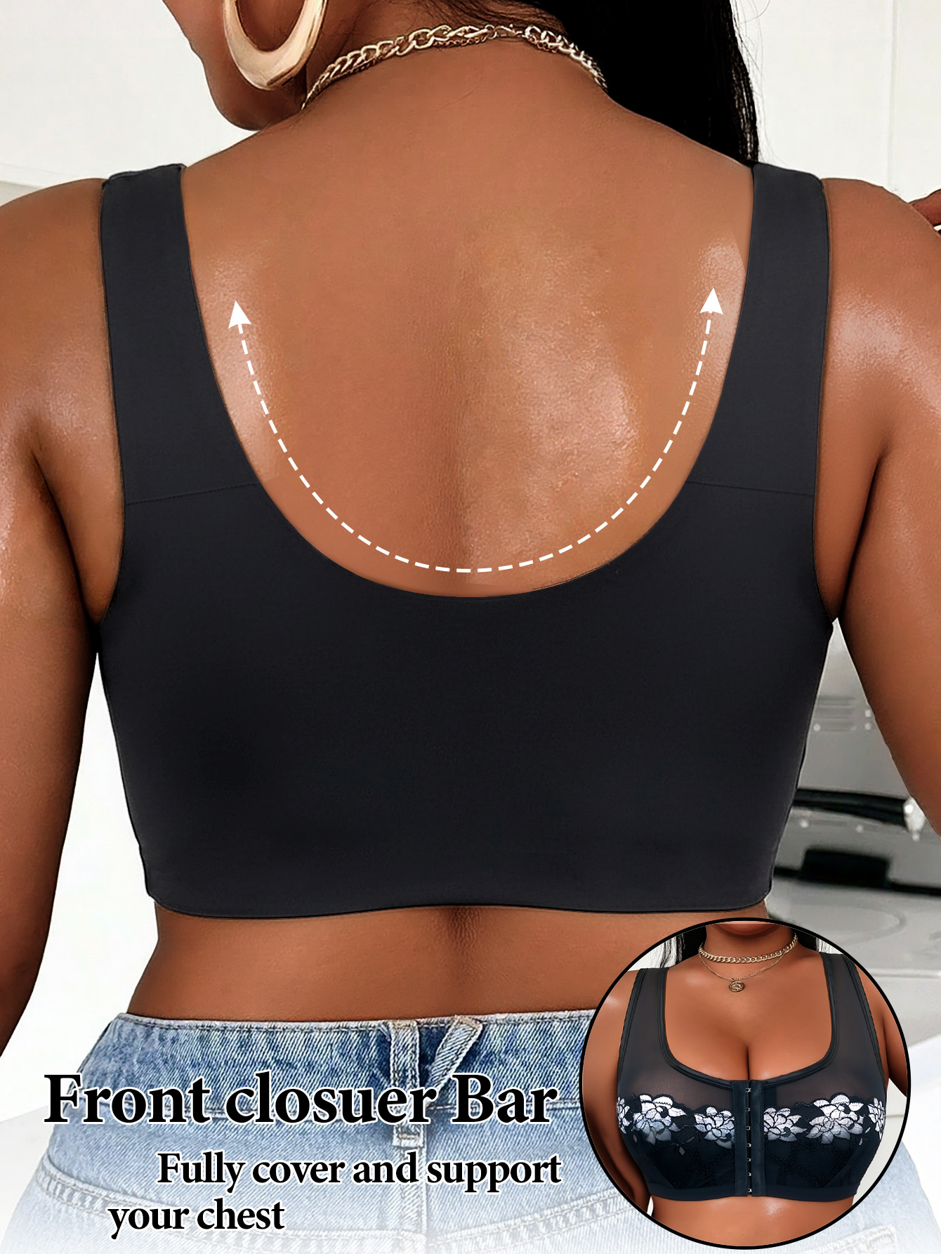 1PC Women's Push-up Bra, Wide  - Push Up Bra Padded บทวิจารณ์และราคา