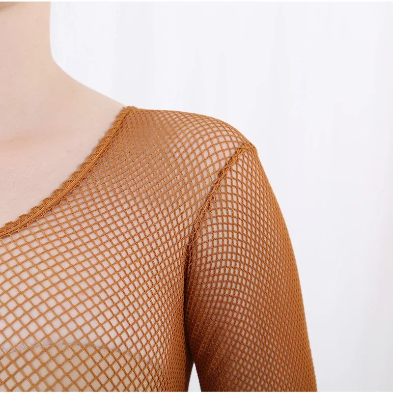 Latin Dance Full Body Jumpsuit - Bodystocking Fishnet บทวิจารณ์และราคา