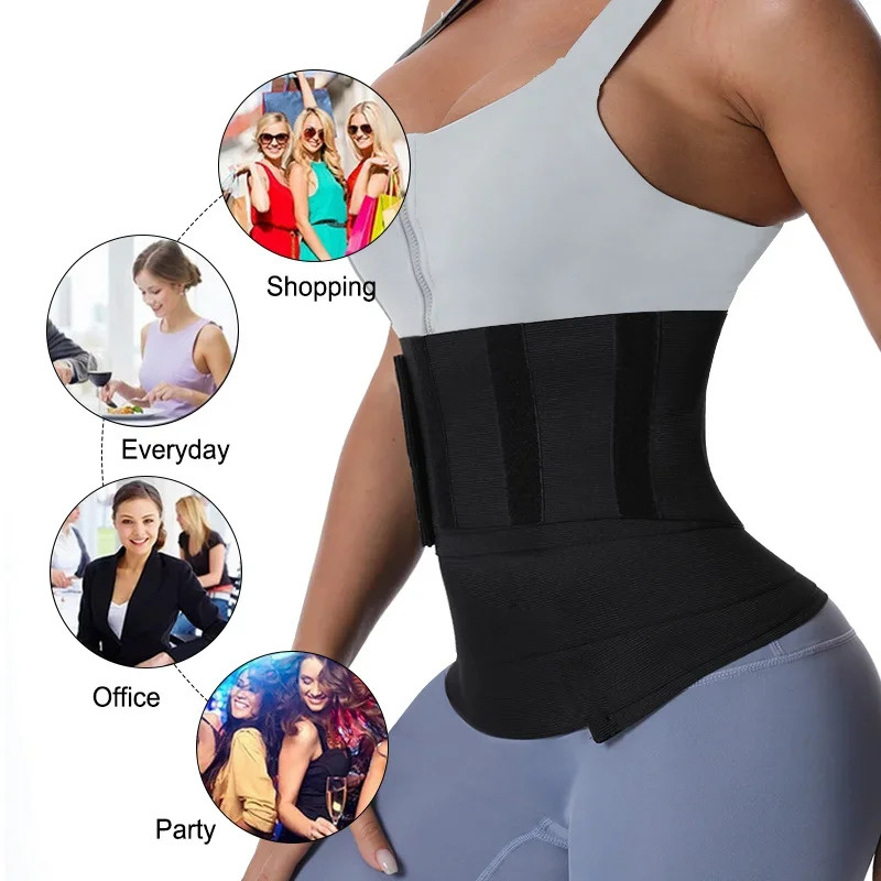 1/2PCS Waist Bandage Wrap Trim - Shapewear Bodysuit Firm บทวิจารณ์และราคา