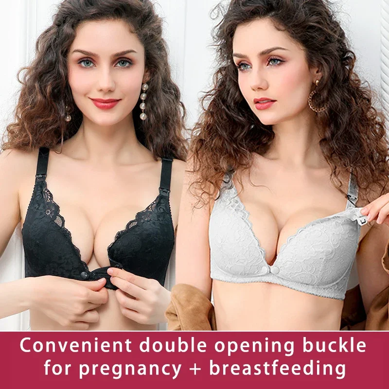 Maternity Lace Trim Nursing Br - Nursing Bra Sleep บทวิจารณ์และราคา