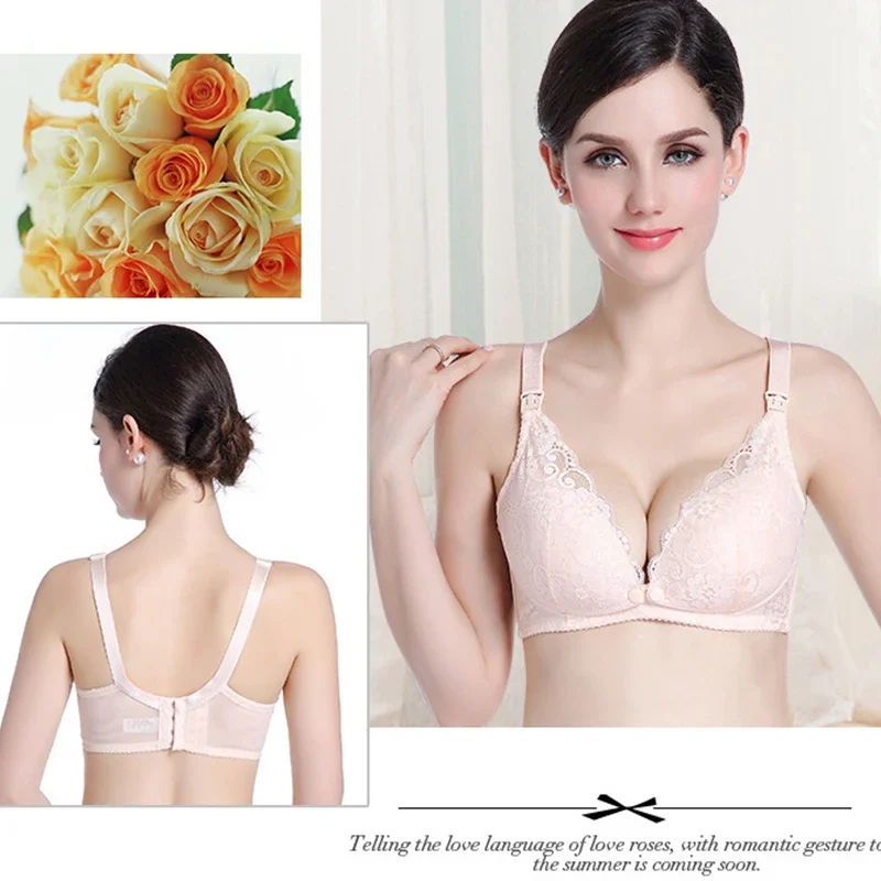 Maternity Lace Trim Nursing Br - Nursing Bra Sleep บทวิจารณ์และราคา
