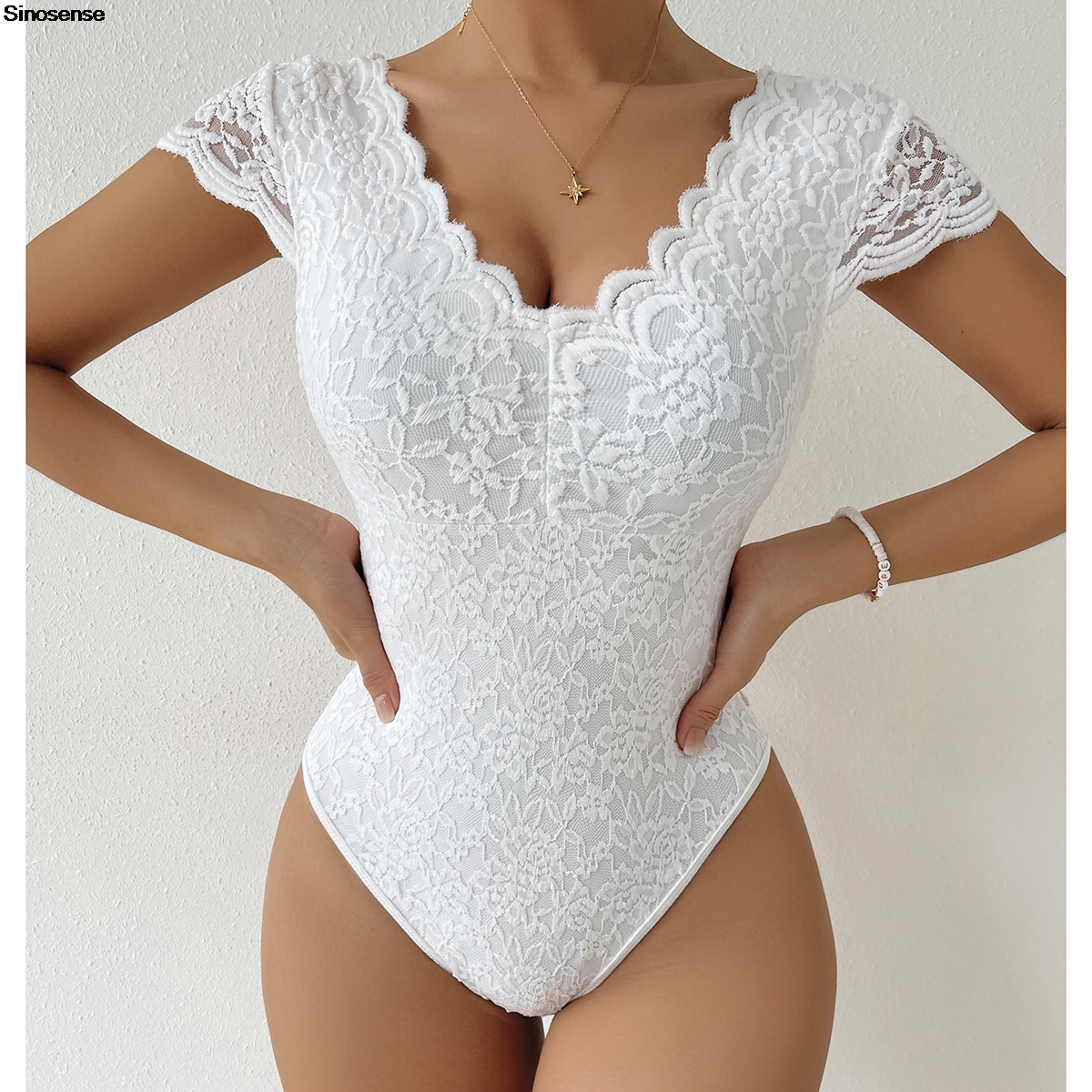 Womens Embroidery Floral Contr - Lace Teddy Lingerie บทวิจารณ์และราคา